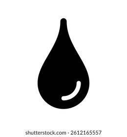 Simple graphic representation of a fluid teardrop or water drop