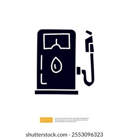A simple graphic representation of a fuel pump, typically found at gas stations, illustrating its purpose of dispensing fuel for vehicles.