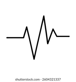 Simple graphic representation of a heartbeat