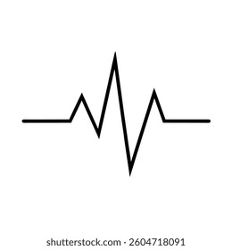 Simple graphic representation of a heartbeat