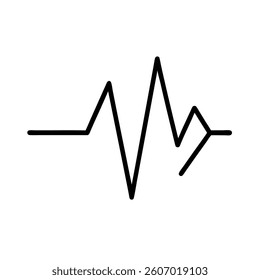 Simple graphic representation of a heartbeat