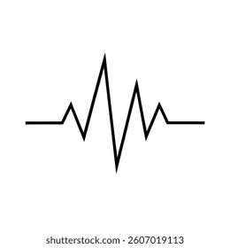 Simple graphic representation of a heartbeat