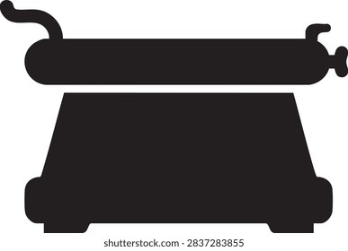 A simple graphic representation of a historical war cannon
