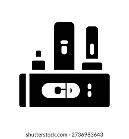 Simple graphic representation of a home audio system with speakers and volume control