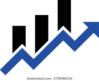 A simple graphic representation of increasing trends