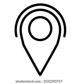 A simple graphic representation of a location pin symbol, often used in maps and navigation.