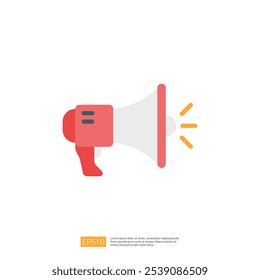 A simple graphic representation of a megaphone, symbolizing communication, announcements, or public speaking.