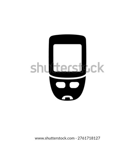 A simple graphic representation of a mobile phone with a blank screen