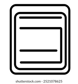 A simple graphic representation of a notepad or document.