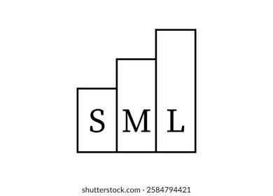 Simple graphic representation of S, M, L sizes.