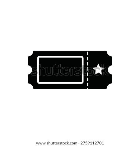 A simple graphic representation of a ticket, likely used for cinema or event admission