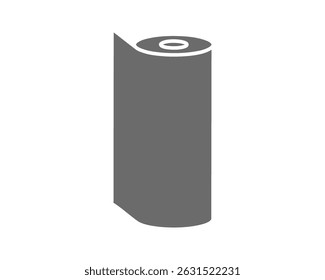 Simple graphic of a roll of paper or film.  Perfect for illustrating concepts of storage, content, production, or archiving.