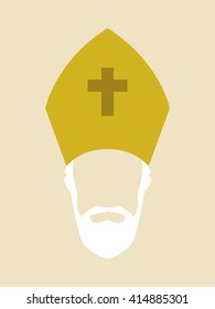 Simple graphic of a Roman Catholic Archbishop