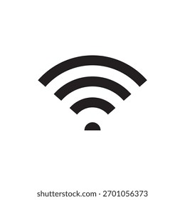 Gráfico simples mostrando o símbolo de força da rede sem fio da Internet.