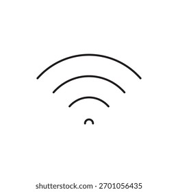Gráfico simples mostrando o símbolo de força da rede sem fio da Internet.