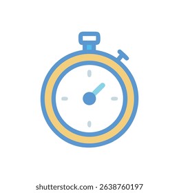 Simple graphic stopwatch illustration on White Background for timing