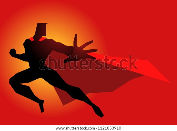 Simple Graphic Vector Illustration Superhero Action Stock Vector ...