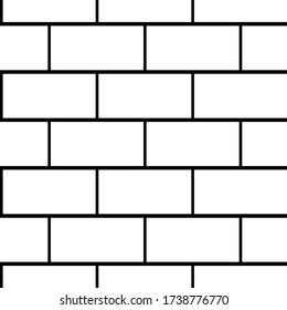 Simple graphic vector texture for geological map. Outlines of rectangular brickwork.