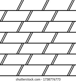 Simple graphic vector texture for geological map. Outlines of rectangular brickwork.