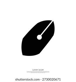A simple graphic of a vinyl record with a stylus on a white background