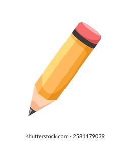 Simple graphite pencil. Vector illustration.