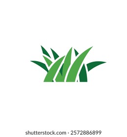 Simple grass icon vector. Lawn care grass vector on white background.