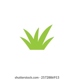 Simple grass icon vector. Lawn care grass vector on white background.