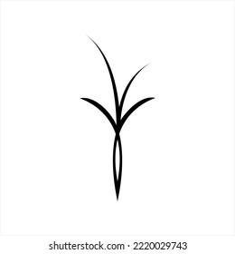Simple grass illustration icon vector design.
