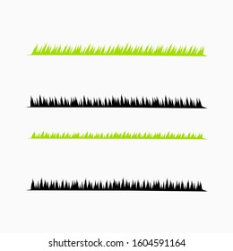 simple grass vector design template . foliage vector template . grass vector inspiration . meadow vector