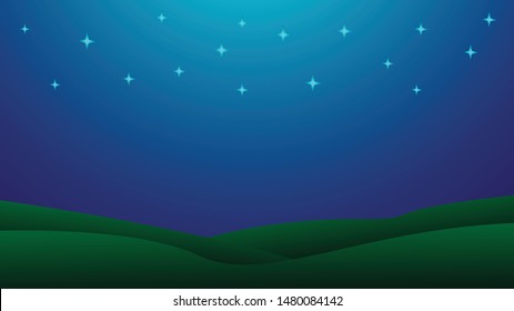 simple grassland image at night for background