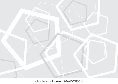 Simple gray background with pentagons shape