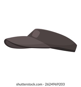 Simple gray baseball cap lying on a white background