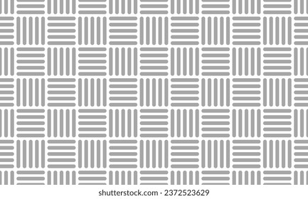 Simple gray basket weave seamless pattern. Vector Repeating Texture.