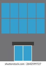 Simple Gray Building Vector Icon
