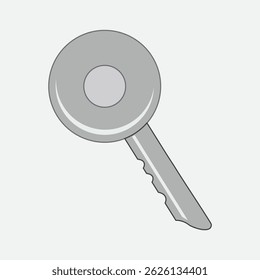 Simple Gray Key Illustration and Graphics art