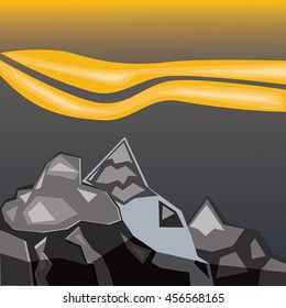 Simple gray mountains