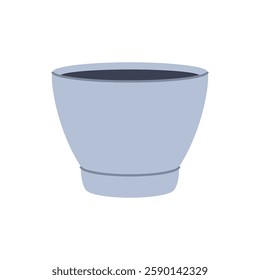 Simple gray pot for houseplants. Perfect for creating minimalist and modern plant designs.