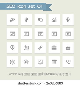 Simple gray SEO 1 icons