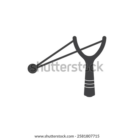 Simple gray slingshot ideal for launching small projectiles. 