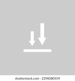 icono de descarga de vector gris simple
