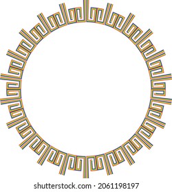 Simple Greek Key Circle Design