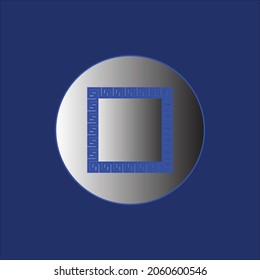 Simple greek key icon and symbol art