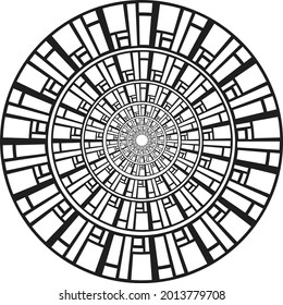 Simple greek key pattern with background art