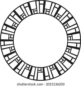 Simple greek key pattern with background art