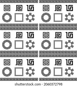 Simple greek key pattern and symbol art