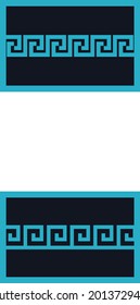 Simple greek key vector illustration and background art