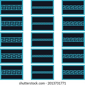 Simple greek key vector illustration and background art