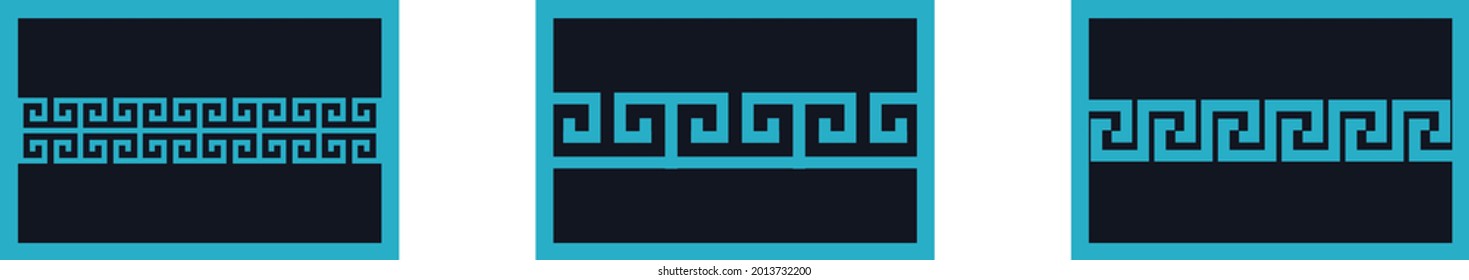 Simple greek key vector illustration and background art