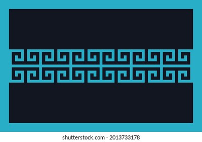 Simple greek key vector illustration and background art