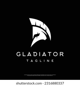 Simple greek spartan warrior helmet Logo design, with creative idea.